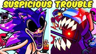 Friday Night Funkin VS TripleTrouble Cover VS Suspicious Trouble VS Sonic.EXE VS Impostor FNF MOD