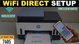 HP Smart Tank 7605 790 WiFi Direct Setup Wireless Password 