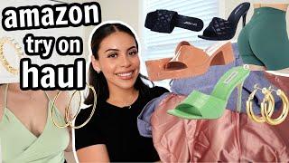 Amazon Try On Haul 2022   matching sets heels & jewelry