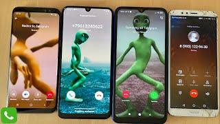 Incoming Call  Telegram Calling Green Alien Outgoing Calls 4 Phones Dance Green Alien Samsung Alien