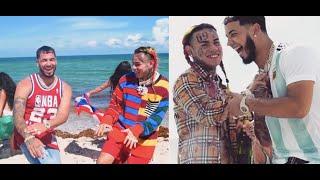 6ix9ine Runs Down on Anuel AAs brother in Florida and they have a tense standoff