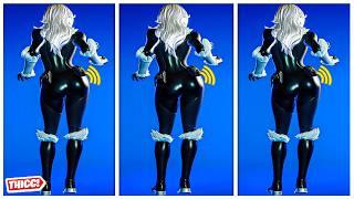 Fortnite Black Cat Skin Party Hips 1 Hour Version Thicc  Hot New Marvel Girl Outfit  Zoomed In 