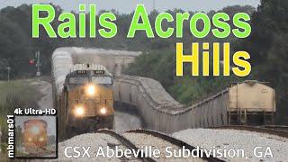 7k4k Rails Across Hills Trains on the CSX Abbeville Subdivision GA 0919-10032020