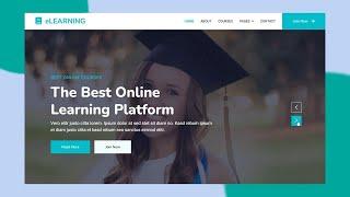 Complete Responsive E-learning Education Website Design  Free Source Code 