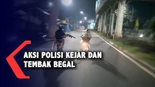 Viral Detik-Detik Polisi Kejar dan Tembak Begal