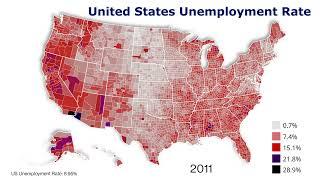 USA - Unemployment Rate by County - 20002021