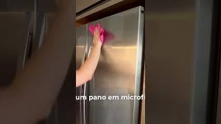 O GRANDE SEGREDO PRA DEIXAR A GELADEIRA DE INOX BRILHANDO 