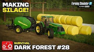 WRAPPING UP THE LAST CUT Dark Forest Survival FS22 Timelapse # 28