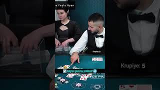  PAMUK ŞEKER GİBİ KURPİYERİ TERLETTİM   #blackjack #momoreis #shorts