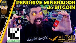 CHEGOU O PENDRIVE QUE MINERA BITCOIN. GEKKOSCIENCE COMPAC F USB STICK - BERNA CRIPTO