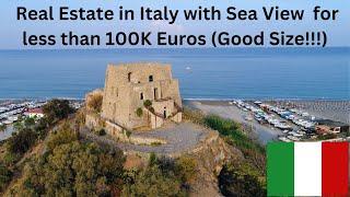 Sea View Real Estate in Italy for less than 100K Euros. Good Size