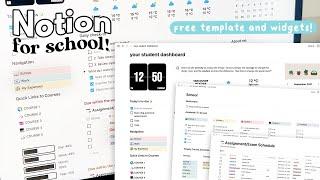 How to organize for school with Notion   Free template + widgets 