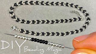 Easy Beaded Necklace Tutorial Seed Bead Jewelry Making  Beading Tutorials