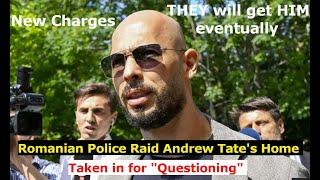 Andrew Tates home raided by Romanian Police again taken in for questioning. New charges.