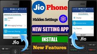 JIO PHONE New Settings app Install  Hotspot Homescreen Themes Voltevowifi more hidden features