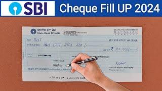 SBI Bank Cheque Fill Up 2024 SBI Bank Check Kaise Bhare 2024  SBI check kaise bhare