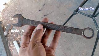 Turning Rusty Wrench into a Knife Making knife from Old Wrench by Redo-TV Village Blacksmith