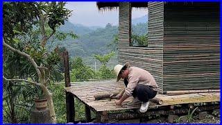 Build a beautiful little bamboo house on the mountain clean up the garden full of weeds