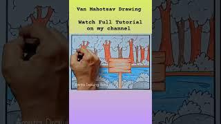 Van Mahotsav Drawing  Save Forests  Save Nature Trees Earth Drawing #shorts #youtubeshorts