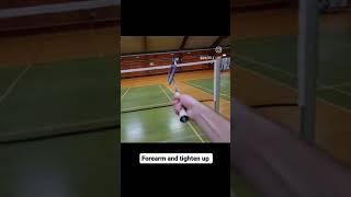 Badminton Forehand lift - Forearm and tighten up