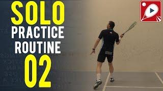 Squash Drills Solo Practice Routine 02 - The Double Cross Height Awareness & Short Swing Technique