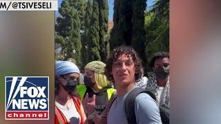 WATCH Protesters block Jewish UCLA student from class