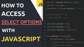 How to access select option tags with JavaScript  HTML & JavaScript tutorial