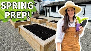 Getting raised garden beds ready for spring planting