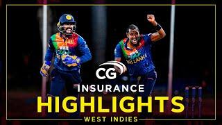 Highlights  West Indies v Sri Lanka  Hasaranga Stars Despite McCoy Flourish 2nd CG Insurance T20I