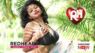 Redheart Saree Lover # Divya in White Saree Photoshoot HD1080p  Saree Lover  Aranya Saree  Navel