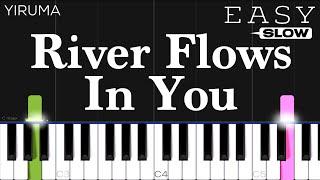 Yiruma - River Flows In You  SLOW EASY Piano Tutorial