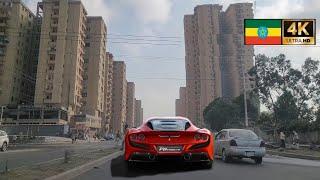 Exploring Downtown Addis Ababa by Car   Ethiopia 2024