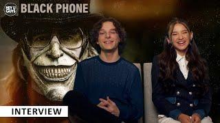 The Black Phone - Madeleine McGraw & Mason Thames on fave horror movies & Ethan Hawke & the mask