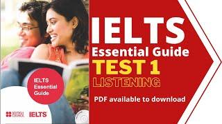 IELTS Essential Guide Test 01 Listening  British Council IELTS Test 1 2020