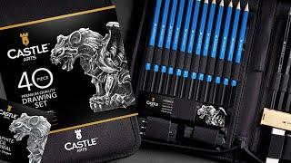 Castle Arts UK  40 Piece Drawing and Sketching Pencil Set