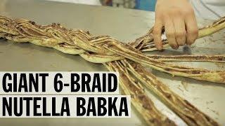 Breads Bakerys MASSIVE 6-Braid Chocolate Nutella Babka  Food Network