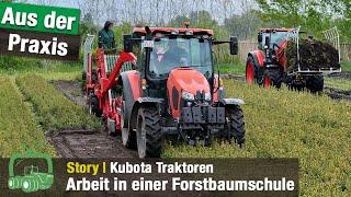 Einblick in eine Forstbaumschule  Fürst Pückler  Kubota Traktoren M5 M6 M7  Forstwirtschaft