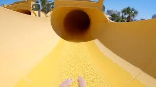 Yellow Tube slide at Big Kahunas Destin Florida