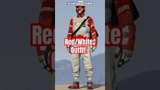 Red And White Outfit In GTA5 Online ‼️ #gta5 #gtaoutfits #moddedoutfits #whitejoggers #gta6