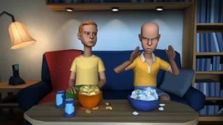 Caillou misbehaves at Leos sleepover party and gets grounded