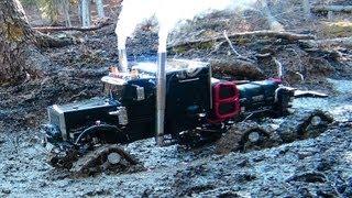 RC ADVENTURES - Muddy Tracked Semi-Truck 6X6X6 HD OVERKiLL & 4X4 BEAST MT on the Trail