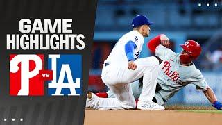 Phillies vs. Dodgers Game Highlights 8624  MLB Highlights