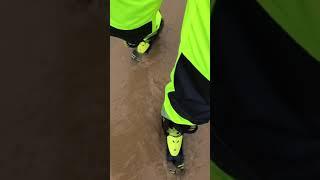 In deep mudpond with Haix Fire Eagle and Engelbert Strauß HiViz pants