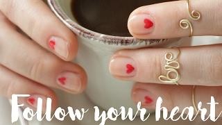 Follow Your Heart  Minimalist Toothpick Nails