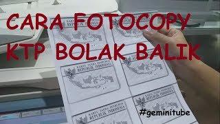 Cara Mudah Fotocopy KTP Bolak Balik  Mesin fotocopy Canon #geminitube