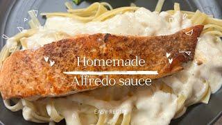 Cook w me  How to make HOMEMADE Alfredo sauce