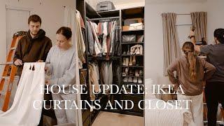 HOUSE UPDATE  ikea curtains and closet makeover pax system