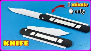 How to Make a Paper Folding Knife  How to make a folding knife with paper #paperknife #mhcrafting