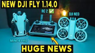 NEW DJI FLY 1.14.0 - DJI NEO  Mini 4 Pro HUGE FIRMWARE UPDATE