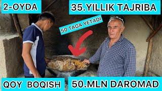 35.YILLIK TAJRIBA DEHQON TOGAMIZDAN QOY BOQISH SIRLARI UY SHAROYITIDA OBUNA BOLING